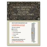 In Case Of Fire... Evacuation Plan Holder