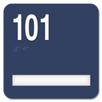 Room Number Sign - 1 Slot