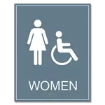 Restroom w/Female & Handicap Symbols