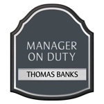 Manager on Duty Sign - Includes Nameplate