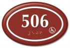 Oval Room Number - Handicap Accessible