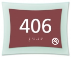 Room Number Sign - No Smoking