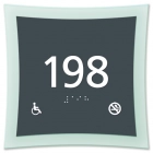 Room Number Sign - Handicap Accessible/No Smoking