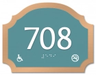 Room Number Sign - No Smoking/Handicap Accessible