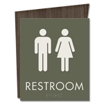 Unisex Restroom Sign w/Symbols