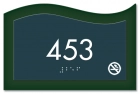Room Number Sign - No Smoking Symbol