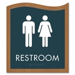 Unisex Restroom Sign w/Symbols