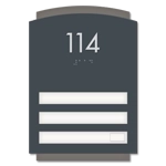 Room Number Sign - 3 Slot
