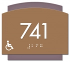 Room Number Sign - Handicap Accessible