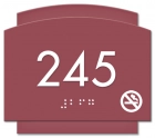 Room Number Sign - No Smoking