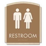 Unisex Restroom Sign w/Symbols
