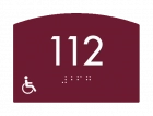 Room Number Sign - Handicap Accessible