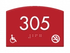Room Number Sign - No Smoking/Handicap Accessible