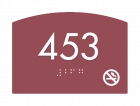 Room Number Sign - No Smoking