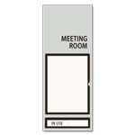 2-Line Room Sign w/Window Slot & Sliding Panel