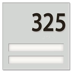 Room Number Sign - 2 Slots