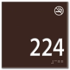 Room Number Sign - No Smoking