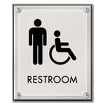 Restroom w/Male & Handicap Accessible Symbols