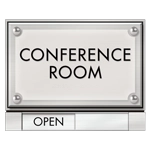 2-Line Room Sign w/Sliding Panel