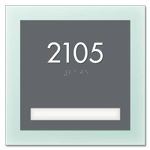Room Number Sign - 1 Slot