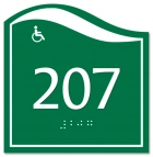 Room Number Sign - Handicap Accessible