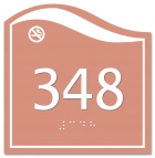 Room Number Sign - No Smoking