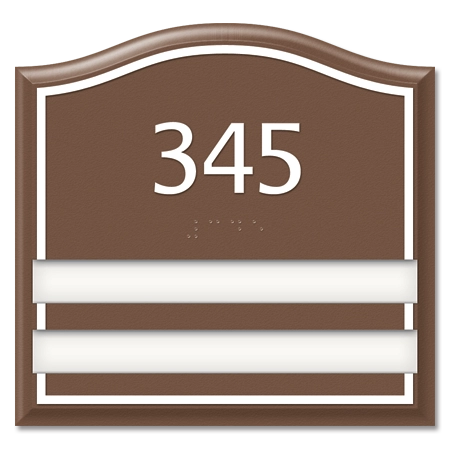Room Number Sign - 2 Slot