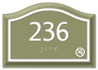 Room Number Sign - No Smoking