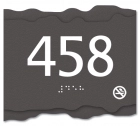 Room Number Sign - No Smoking