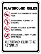 Playground Rules Sign