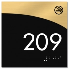 Room Number Sign - No Smoking