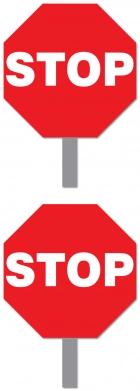 Stop/Stop Paddle Sign (octagonal)