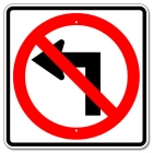 No Left Turn Symbol