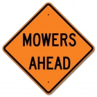 Mowers Ahead Sign