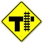 Railroad Intersection Warning Sign