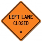 Left Lane Closed Sign