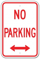 No Parking - Left & Right Arrows