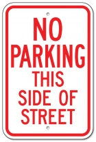 No Parking This Side Of Street