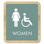 Women Sign w/Female & Handicap Accessible Symbols