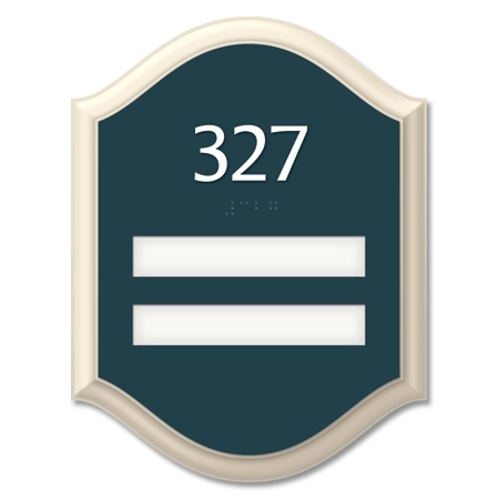 Room Number Sign - 2 Slot