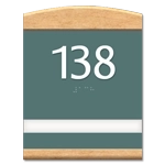 Room Number Sign - 1 Slot