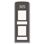 Room Number Sign - 2 Pictures