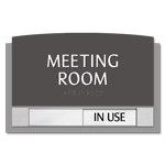 2-Line Meeting Room Sign w/Sliding Panel