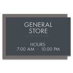 2-Line Common Room Sign w/ Hours