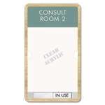2-Line Meeting Room Sign w/Window & Sliding Panel
