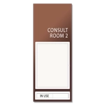 2-Line Meeting Room Sign w/Window & Sliding Panel