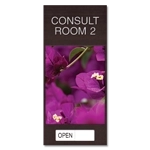 2-Line Room Sign w/Window & Sliding Panel