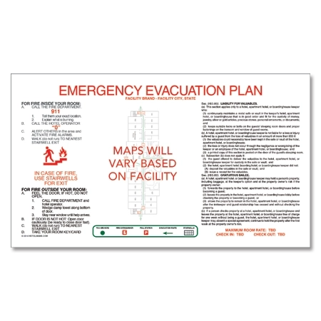 3-Color Guest Room Evacuation Plan - Celtec
