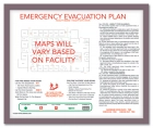 7.75" x 9.25" Evacuation Map w/Border
