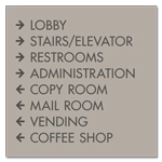 8-Line Directional Sign